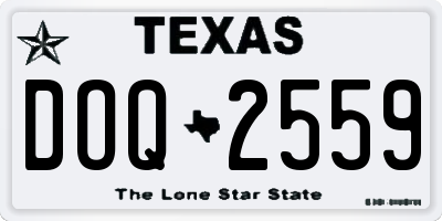 TX license plate DOQ2559