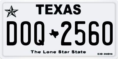 TX license plate DOQ2560