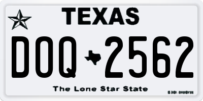 TX license plate DOQ2562