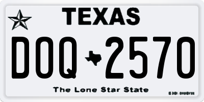TX license plate DOQ2570