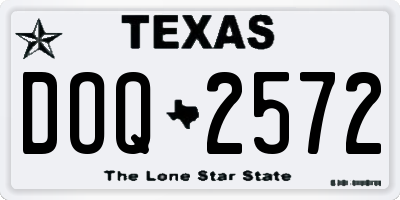 TX license plate DOQ2572