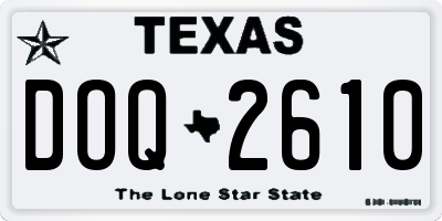 TX license plate DOQ2610