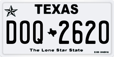TX license plate DOQ2620