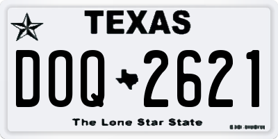 TX license plate DOQ2621