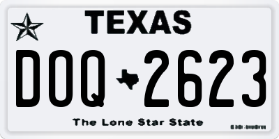TX license plate DOQ2623