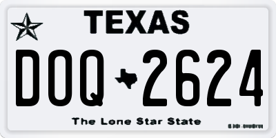 TX license plate DOQ2624