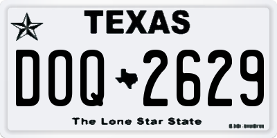 TX license plate DOQ2629