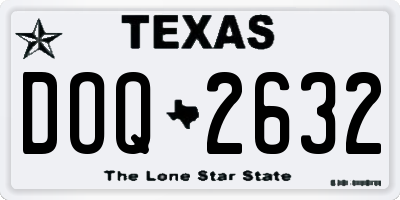 TX license plate DOQ2632