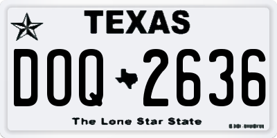 TX license plate DOQ2636