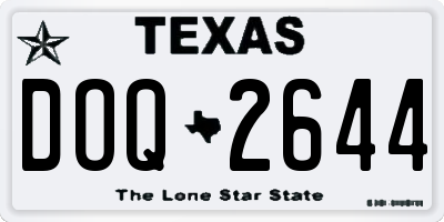 TX license plate DOQ2644
