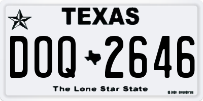 TX license plate DOQ2646