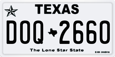 TX license plate DOQ2660