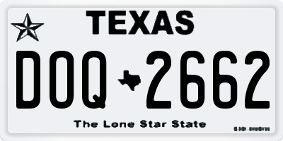 TX license plate DOQ2662