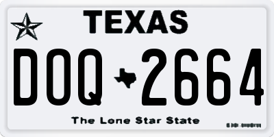 TX license plate DOQ2664
