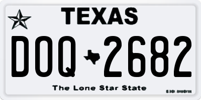 TX license plate DOQ2682