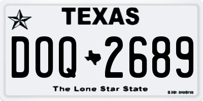TX license plate DOQ2689