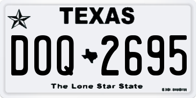 TX license plate DOQ2695