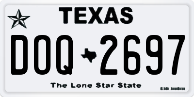 TX license plate DOQ2697