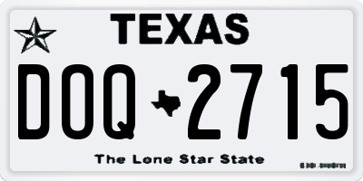TX license plate DOQ2715