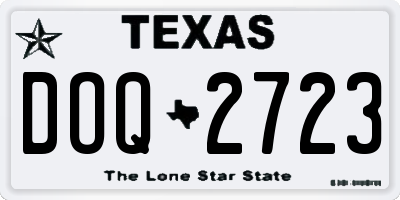 TX license plate DOQ2723