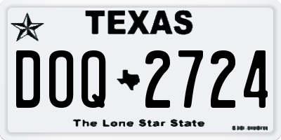 TX license plate DOQ2724