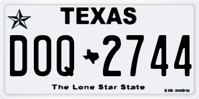 TX license plate DOQ2744