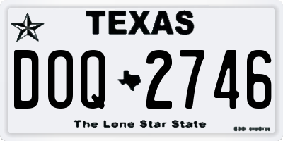 TX license plate DOQ2746