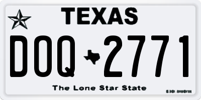 TX license plate DOQ2771