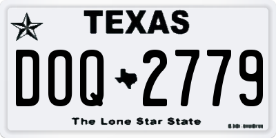 TX license plate DOQ2779