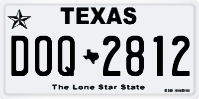 TX license plate DOQ2812