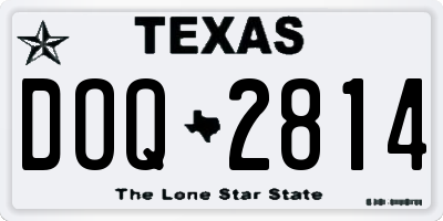 TX license plate DOQ2814