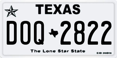 TX license plate DOQ2822