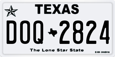 TX license plate DOQ2824