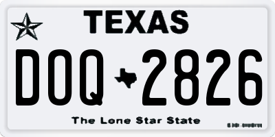 TX license plate DOQ2826