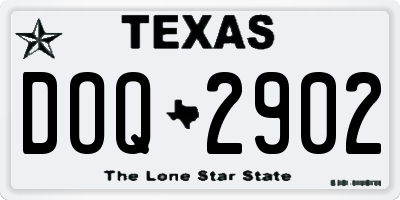 TX license plate DOQ2902