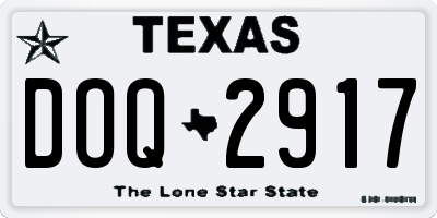 TX license plate DOQ2917