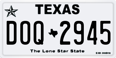 TX license plate DOQ2945