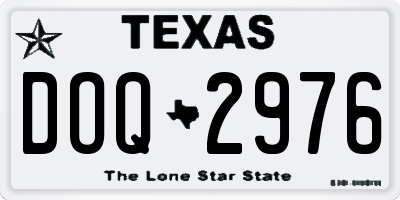 TX license plate DOQ2976