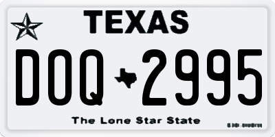 TX license plate DOQ2995