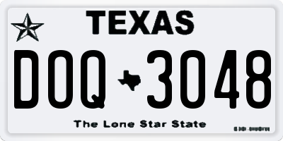 TX license plate DOQ3048