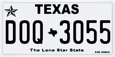 TX license plate DOQ3055