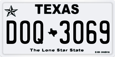 TX license plate DOQ3069