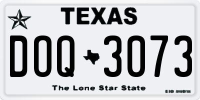 TX license plate DOQ3073