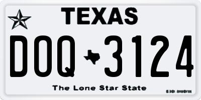 TX license plate DOQ3124