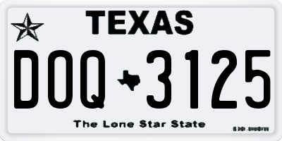 TX license plate DOQ3125