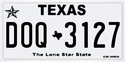 TX license plate DOQ3127