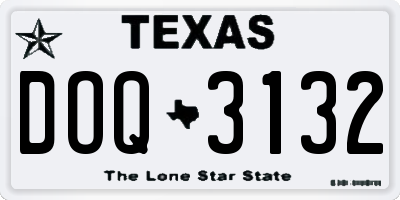 TX license plate DOQ3132
