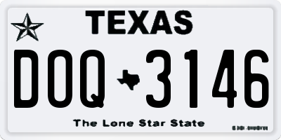 TX license plate DOQ3146