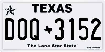 TX license plate DOQ3152
