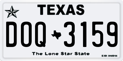 TX license plate DOQ3159